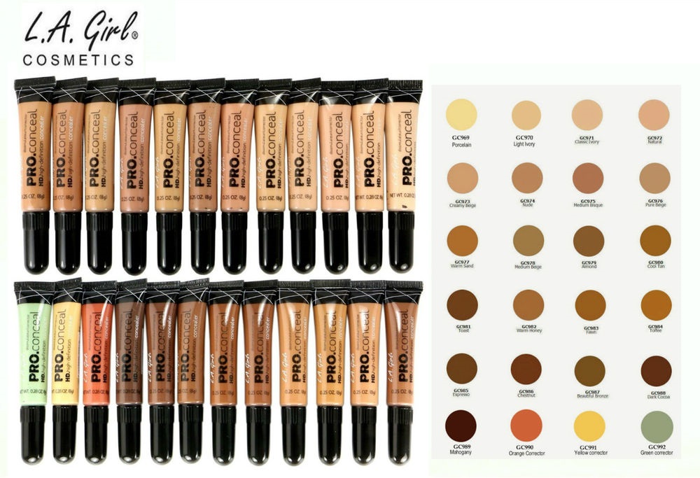 L.A. Girl Pro Conceal HD Concealer Swatches | La girl pro 