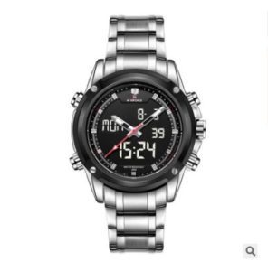 NAVIFORCE 9050 Men's Multi-Function Waterproof Watch - Silver
