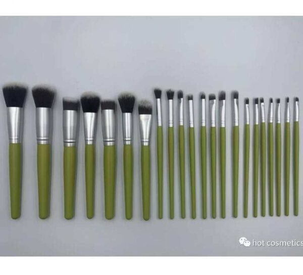 23pcs kabuki brush set lemon green