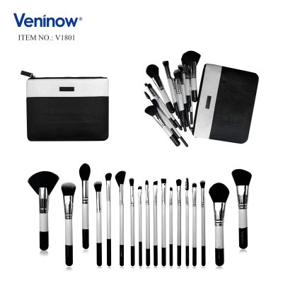 Veninow 18 Pieces Black and White Brush Set - Zoeva Style
