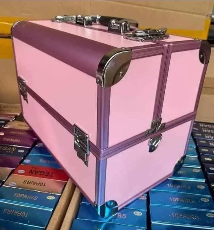 Colourful 2 Steps Aluminium Makeup Box - Image 2