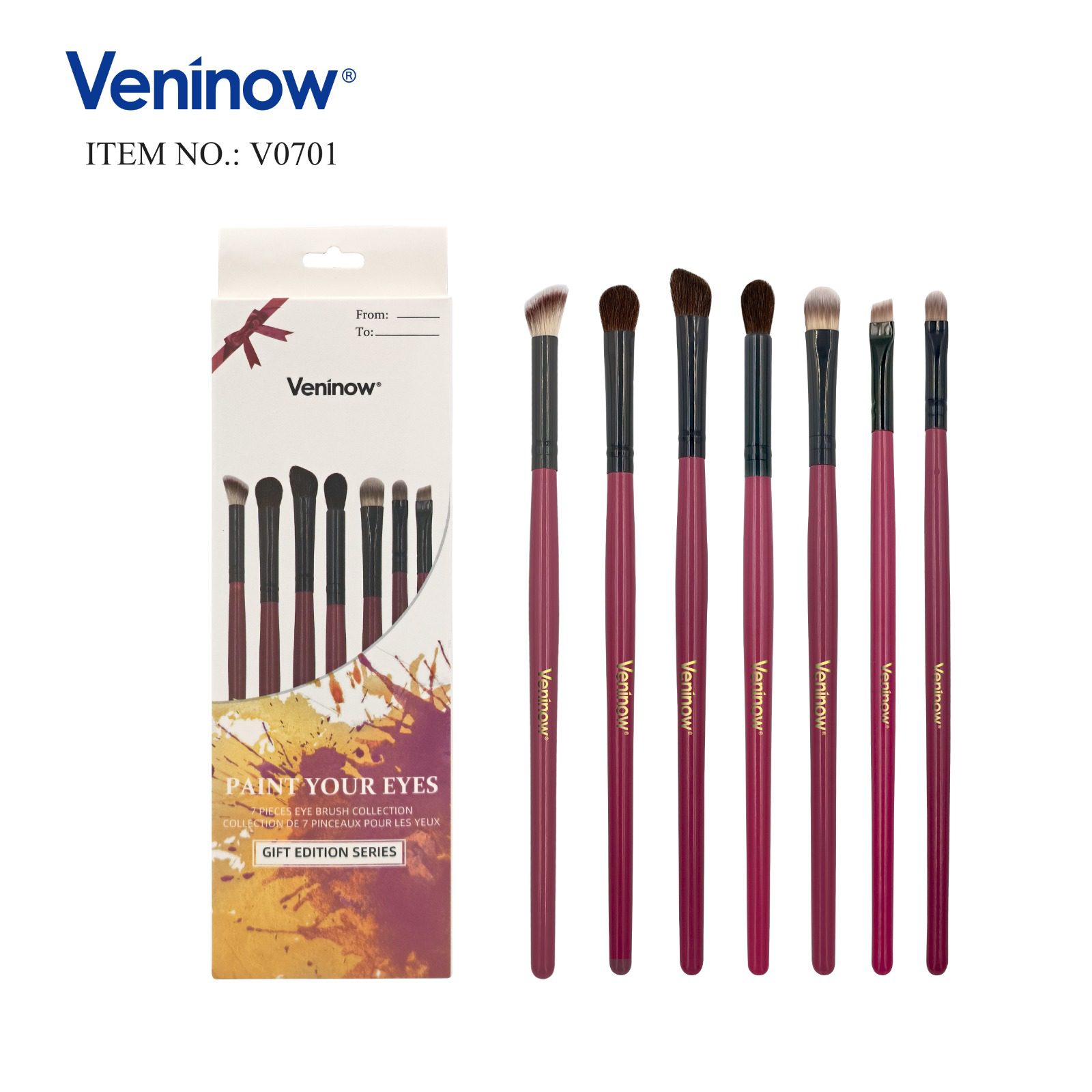 Veninow 7pcs Eye Brush Set